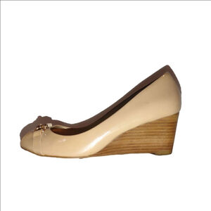 Coach Temple Patent Leather Wedges Size 6.5M